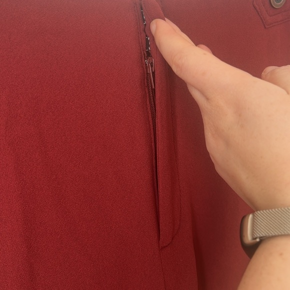 Anthropologie The Essential Culotte in Copper red burgundy Size 4 medium - Picture 5 of 9